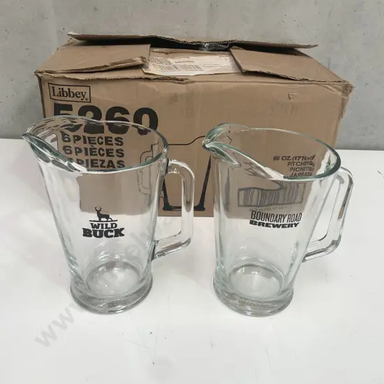 Box of Six Pitchers/Jugs - 4 x Bourndary Road and 2 x Wild Buck