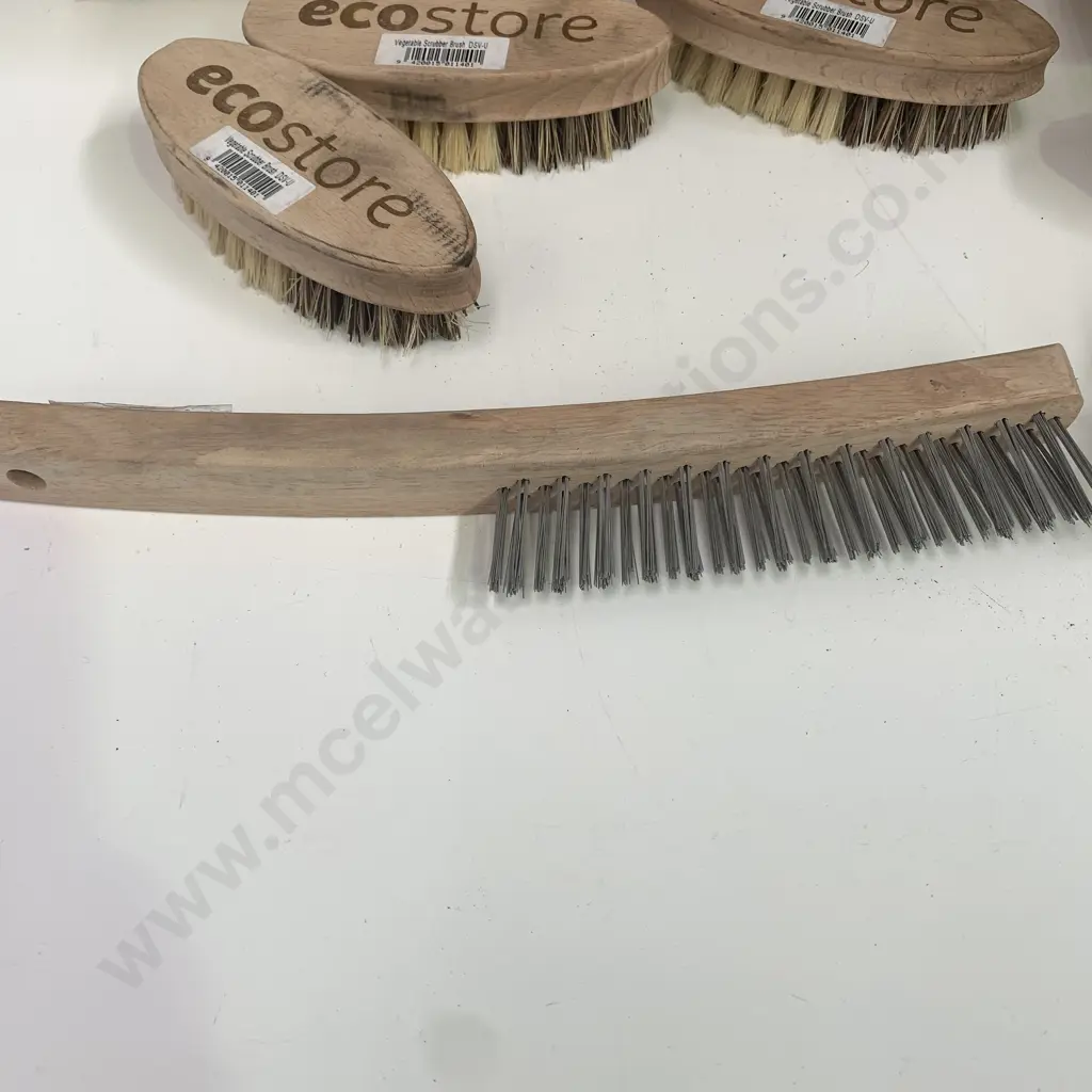 Selection of As-New Brushes including Flexovit Wire Brushes x 12, Josco Hot Bench Brush Large Image 1++