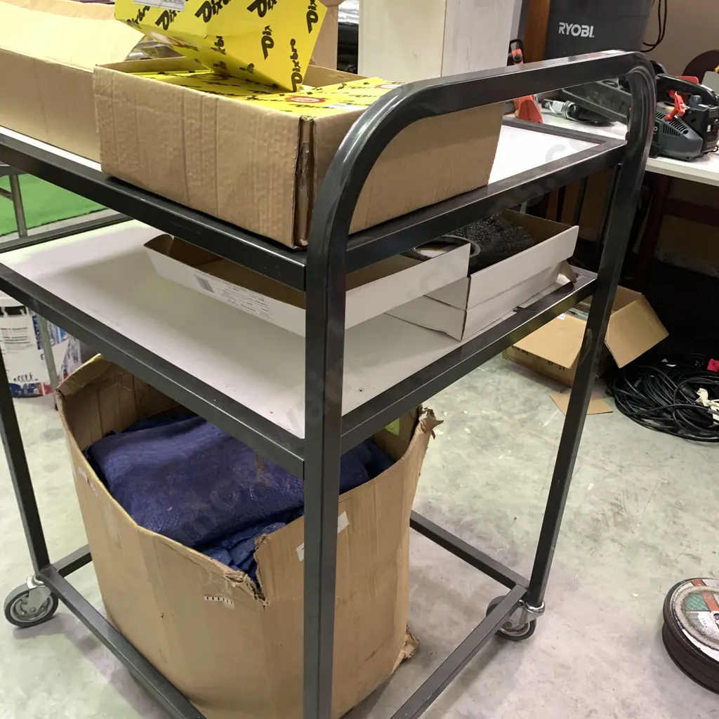 Sitech Systems Large Commercial Trolley. On castors. 2 upper shelves. H113 L78 W65cm Image 1++