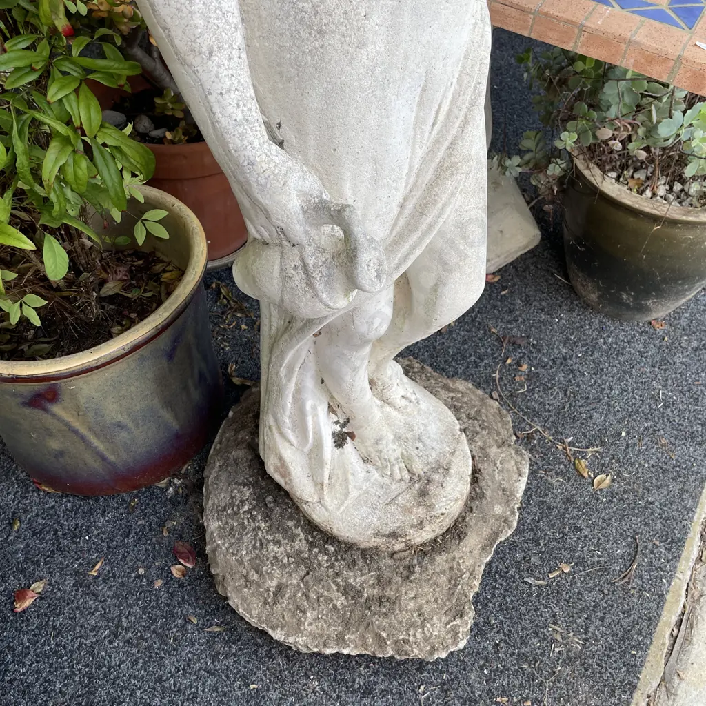 Stunning Large Concrete Statue of Lady Water Carrier. H1.35 metres tall. Very heavy Image 1++