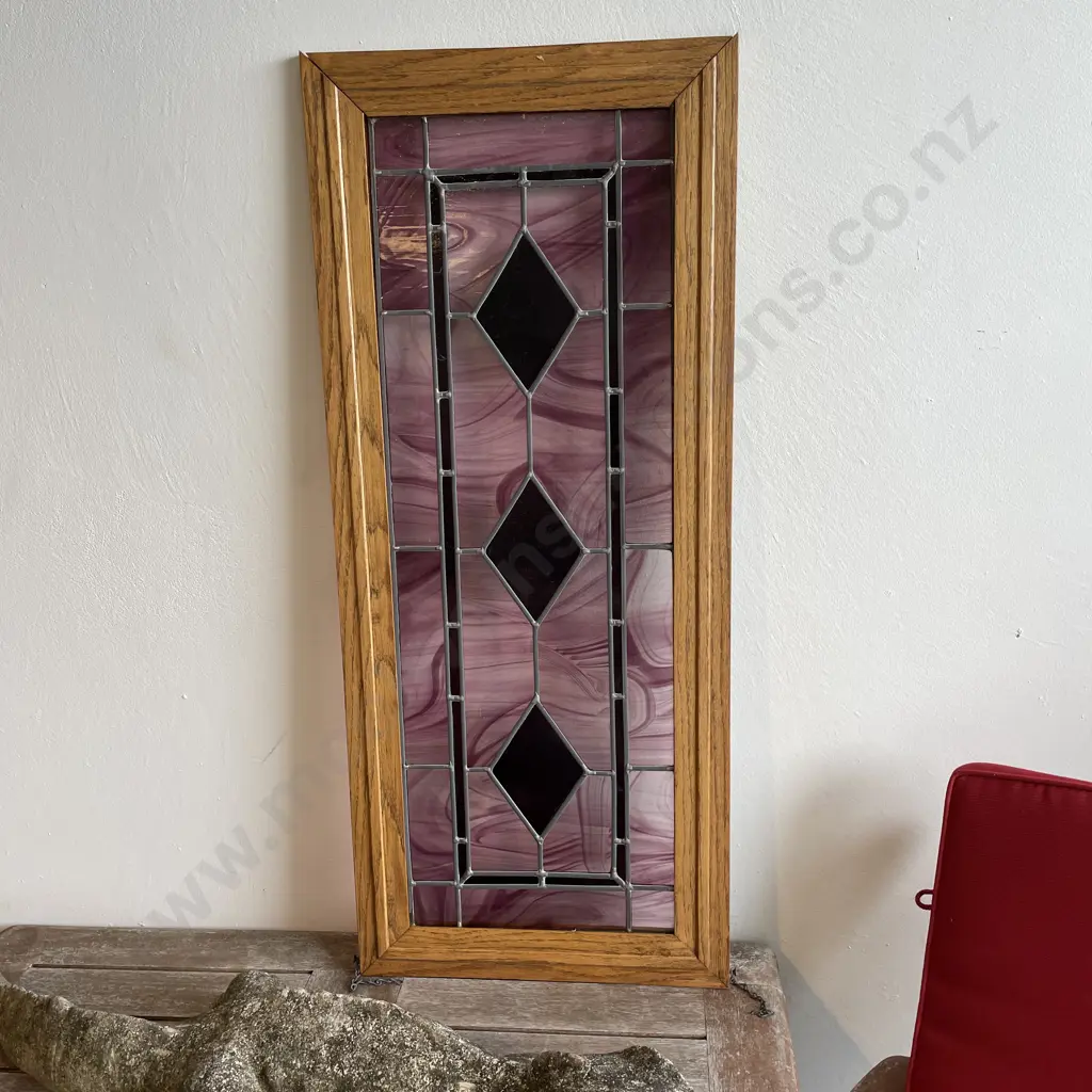 Leadlight Glass Window. 93 x 40cm Image 1++