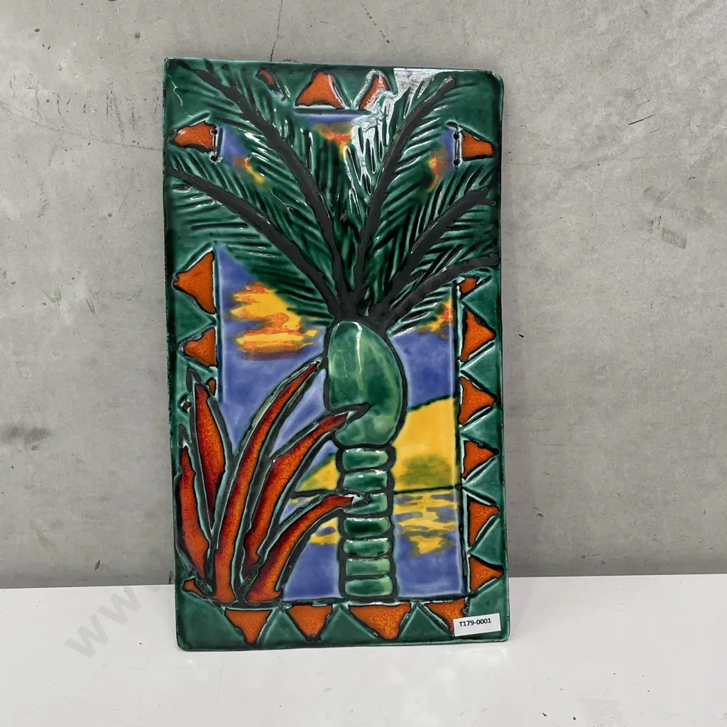 Morris and James Hand Painted Art Pottery Wall Plaque. 38 x 22cm Image 1++