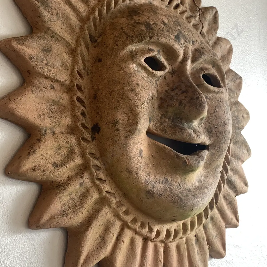 Terracotta Sun Face Wall Hanging Feature Dia42cm Image 1++