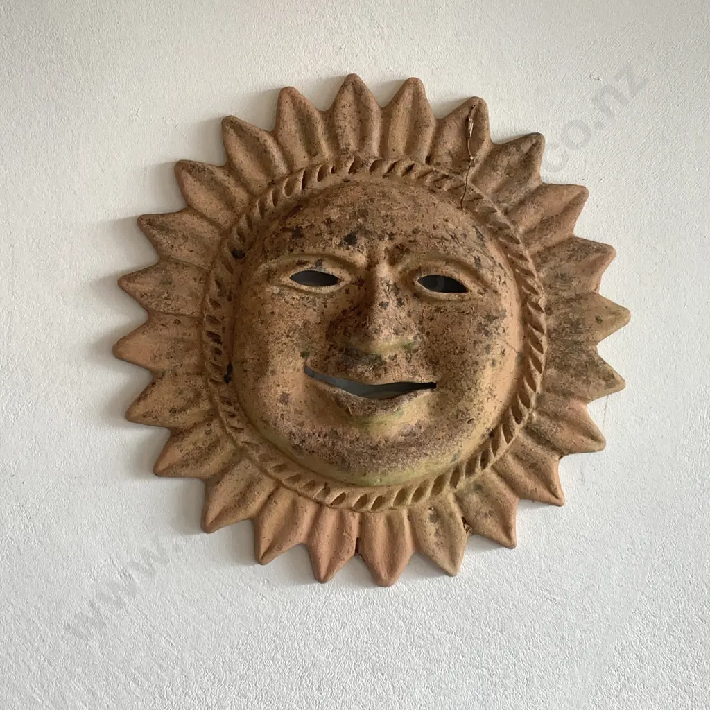Terracotta Sun Face Wall Hanging Feature Dia42cm Image 1++