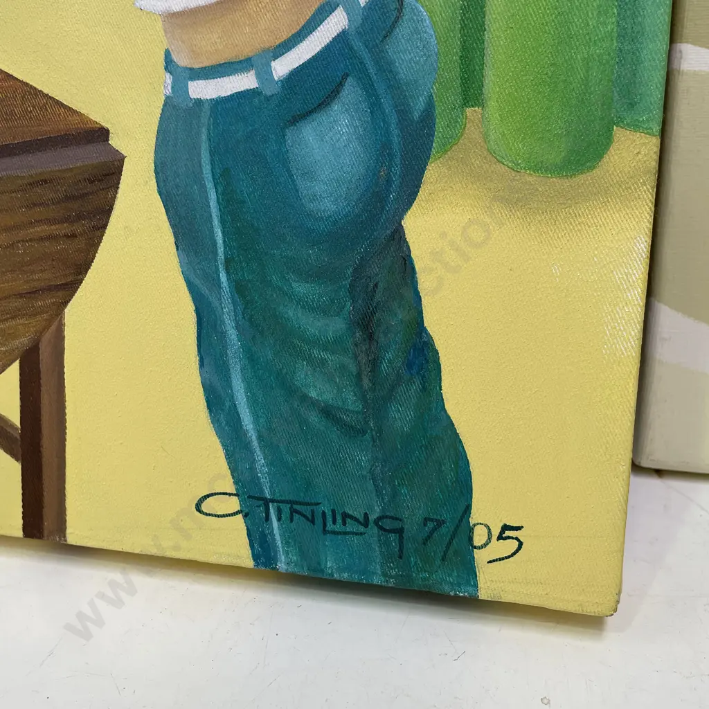 Canvas Artworks incl Acrylic titled "What if" 80 x 70cm Image 1++