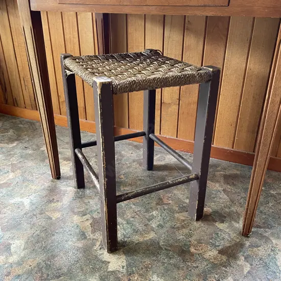 Vintage Woven topped stool