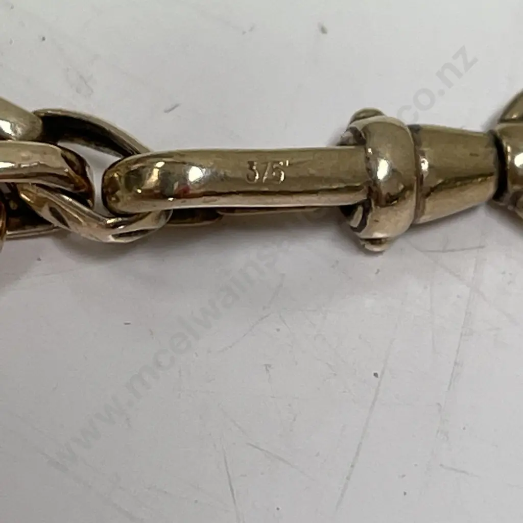 9ct Gold Fob Chain. Stamped 375. L48cm Image 1++
