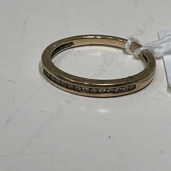 Gold and Diamond? Ring. Worn stamp.