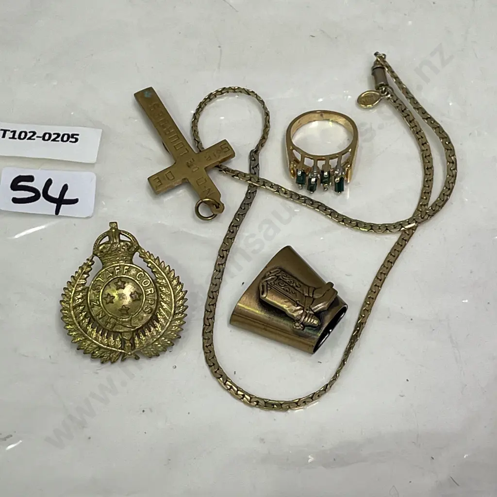 Assorted Jewellery including NZ Staff Corps Badge etc Image 1++