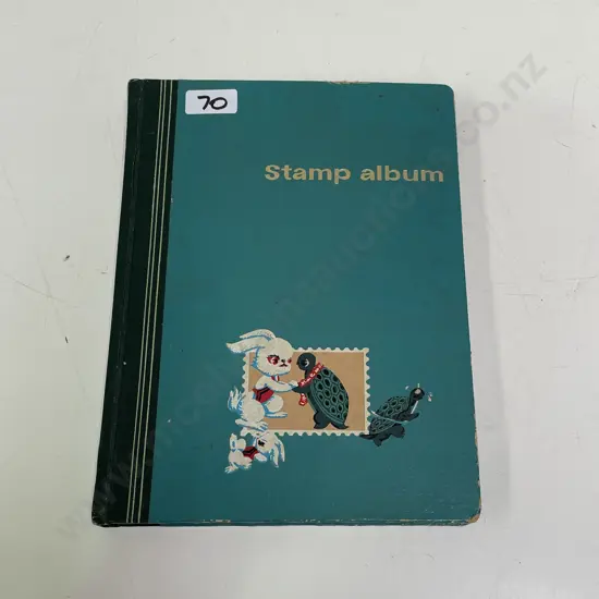 Vintage Stamp Album with assorted stamps
