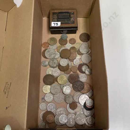 Vintage Tin with Assorted Coins