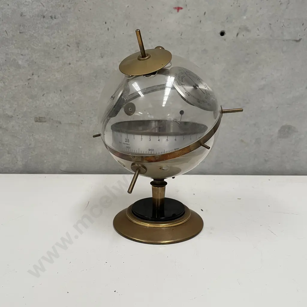 Vintage Sputnik Brass Barometer Image 1++