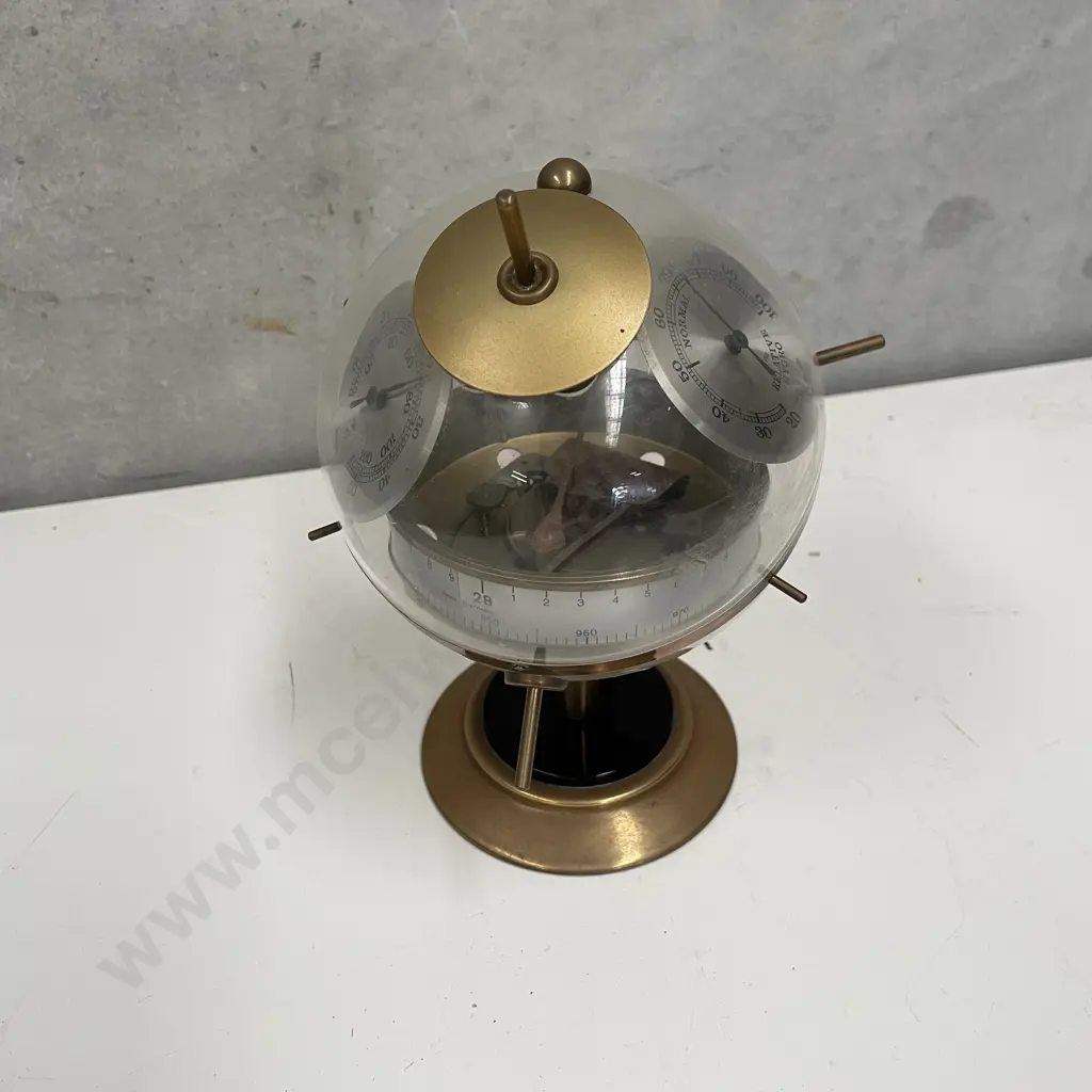 Vintage Sputnik Brass Barometer Image 1++