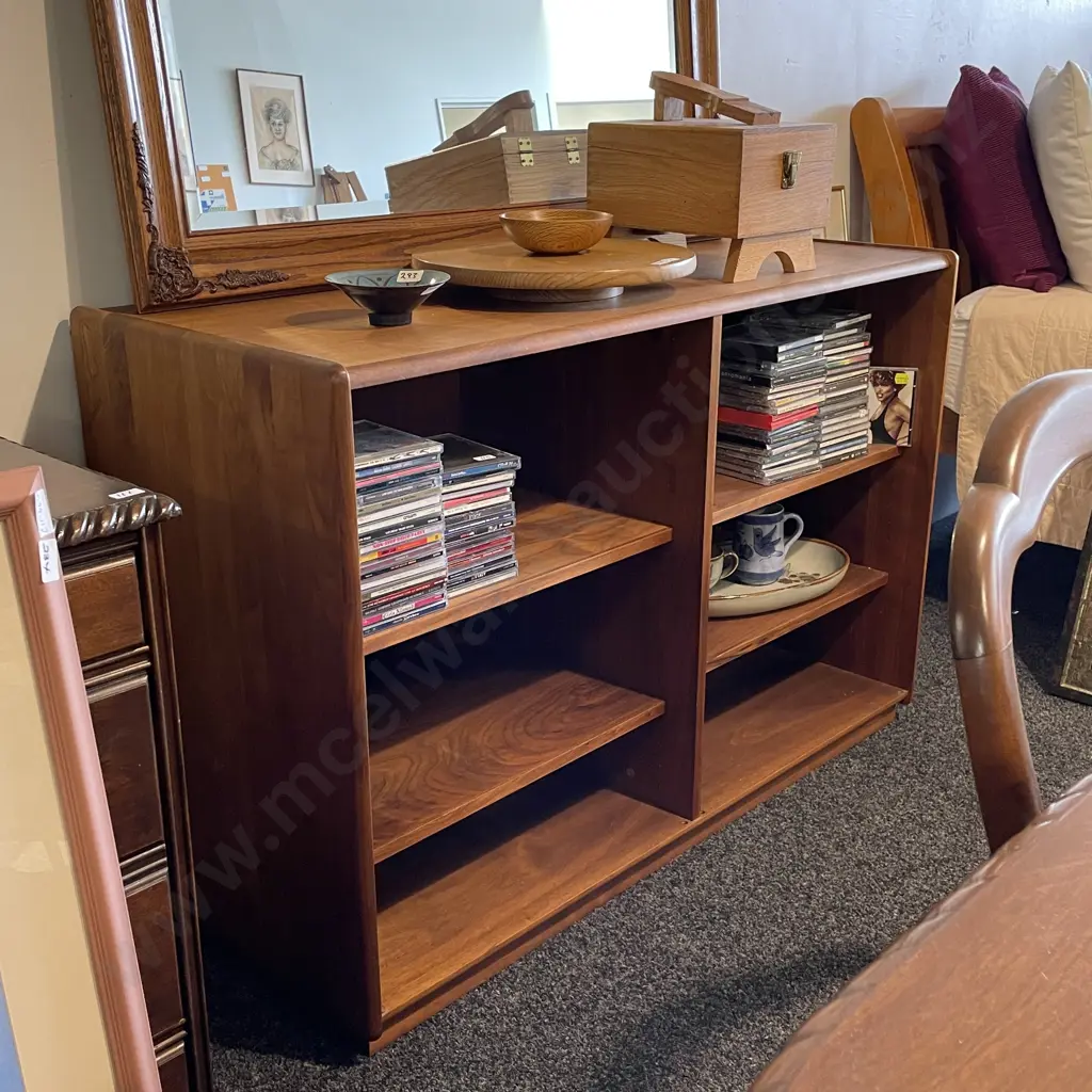 Solid Wood Shelving/Entertainment Unit. H81 W121 D49cm Image 1++