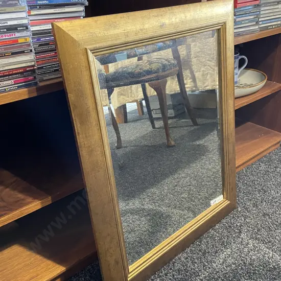 Gilded Framed Mirror, Bevelled Edge, 42 x 62cm