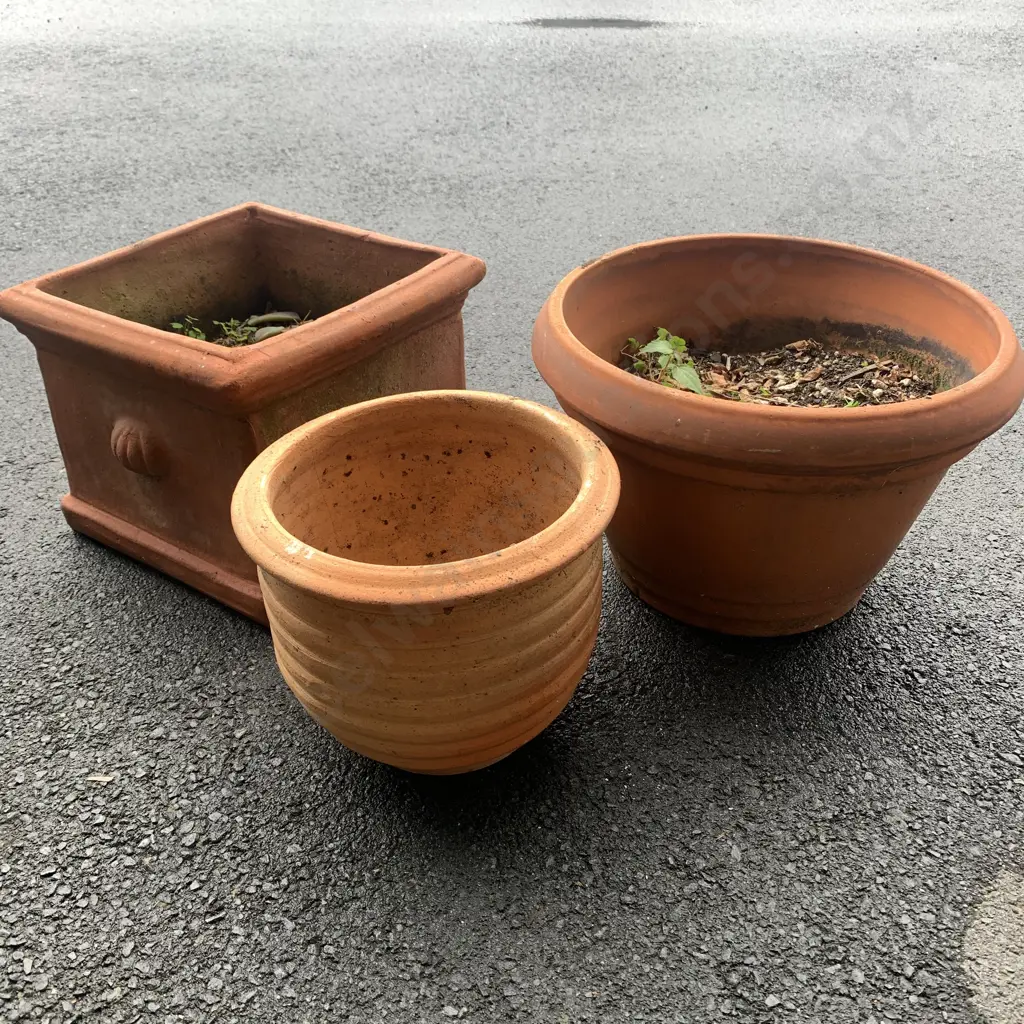 Trio of Terracotta Pots Image 1++