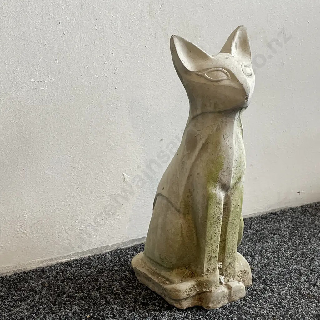 Concrete Cat Garden Feature. H34cm Image 1++