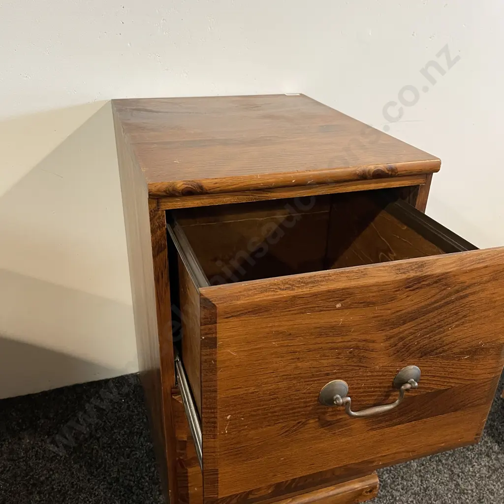 Wooden 2 Drawer Filing Cabinet Image 1++