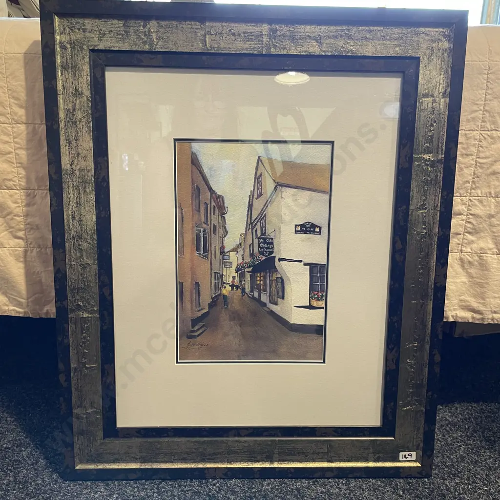 Original framed Watercolour, signed June Nairue? 57 x 69cm Image 1++