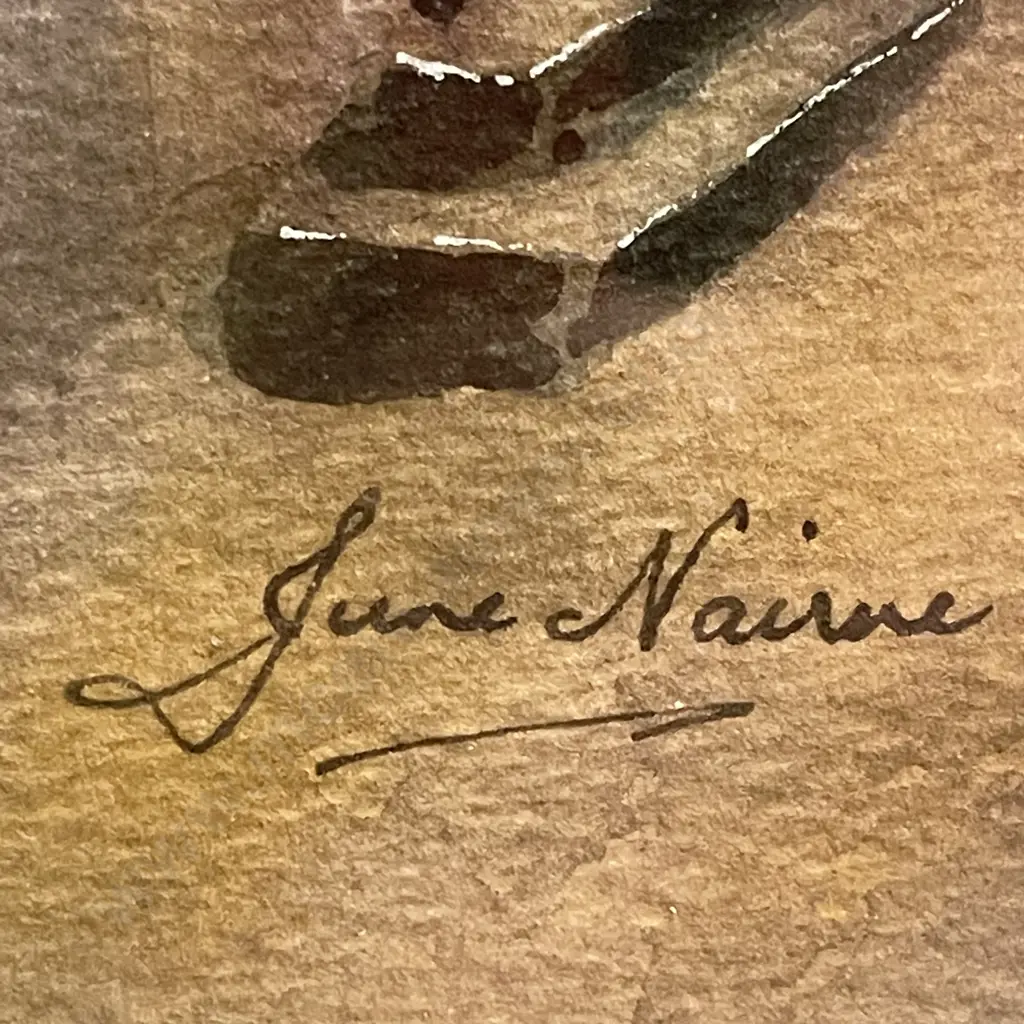 Original framed Watercolour, signed June Nairue? 57 x 69cm Image 1++