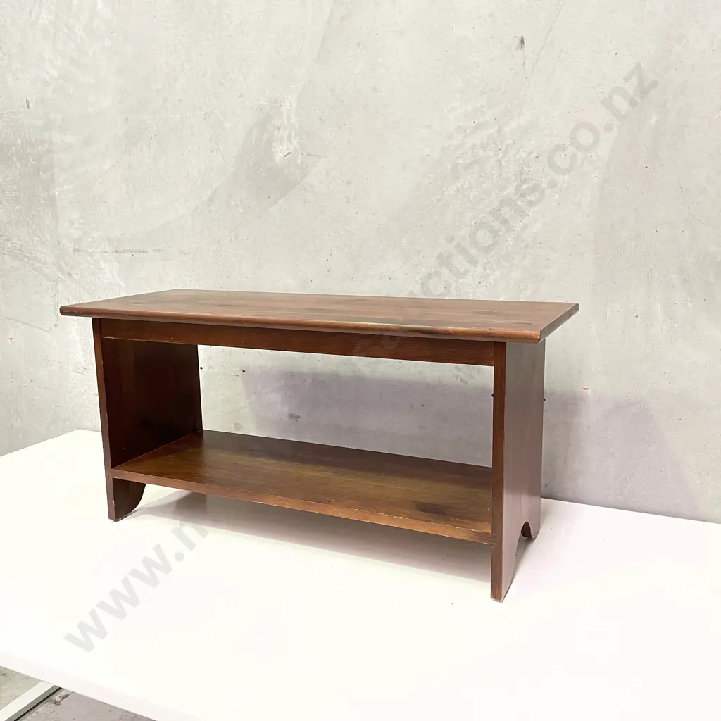 Wooden Bench Seat with Lower Shelf. W96 D36 H47cm Image 1++
