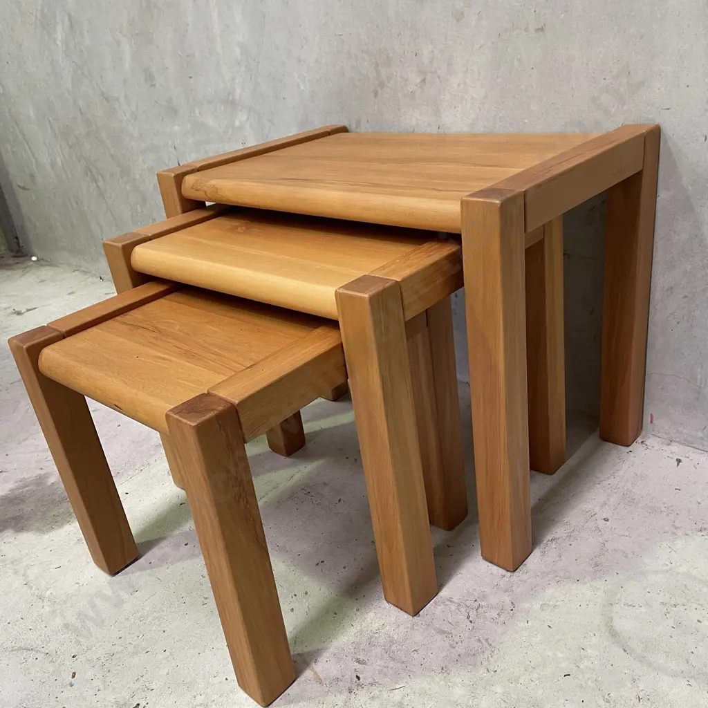 Paulack Solid Rimu Nest of Tables, Largest 53 x 33 H41cm Image 1++