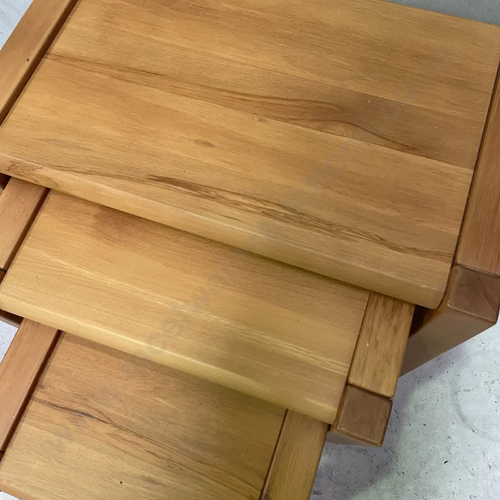 Paulack Solid Rimu Nest of Tables, Largest 53 x 33 H41cm Image 1++