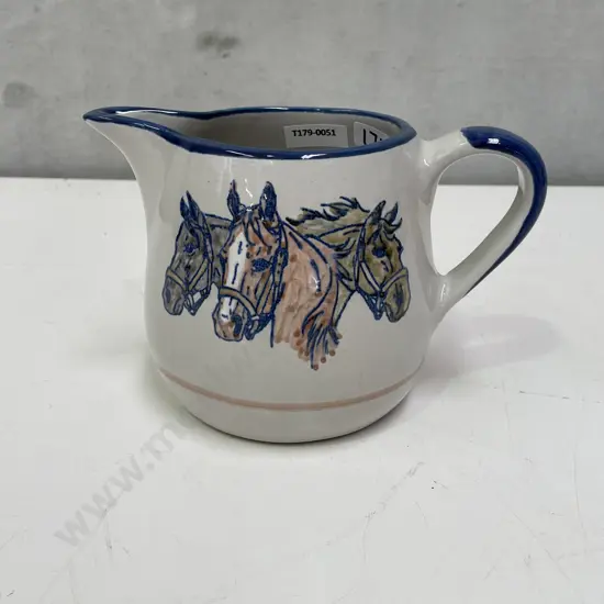 Louisville Stoneware Horse Themed Art Pottery jug
