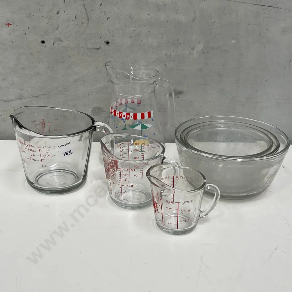 Assorted Vintage Kitchen Glassware Image 1++