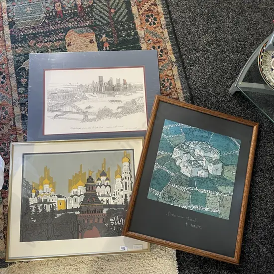 3 Framed and Signed Prints