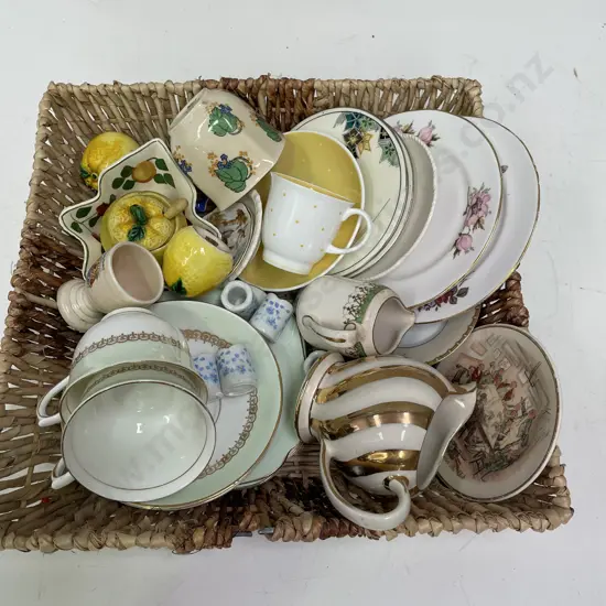 Basket of Collectable China items