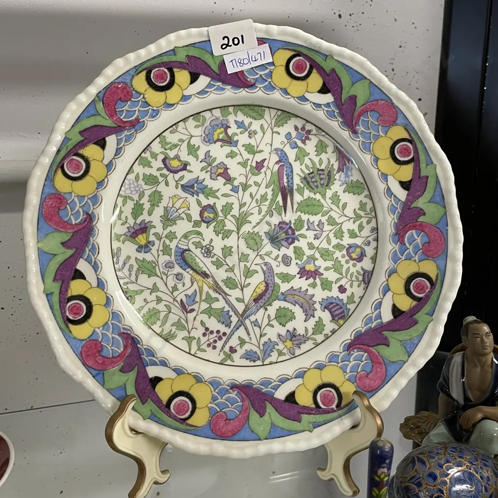 Royal Doulton Handpainted Parrot Display Plate Image 1++