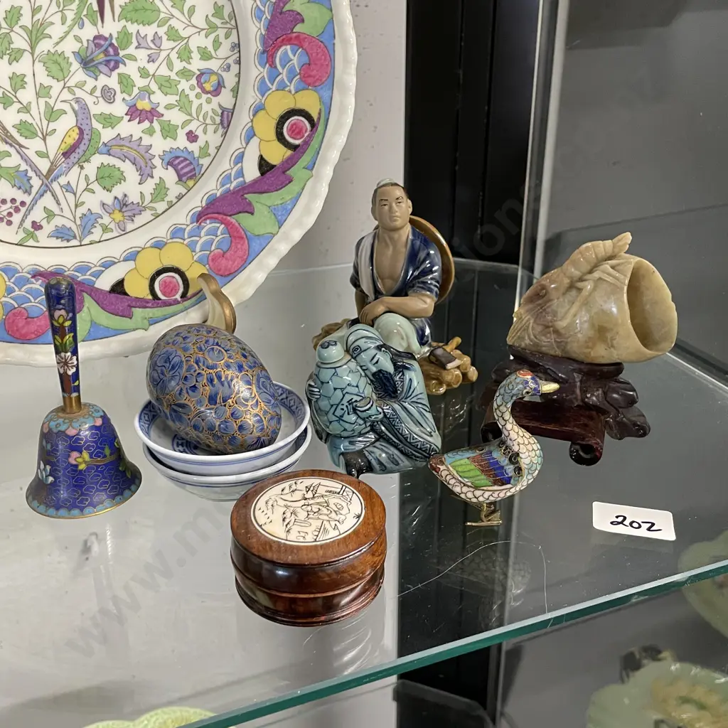 Assorted Asian Collectables including Cloisonne Image 1++