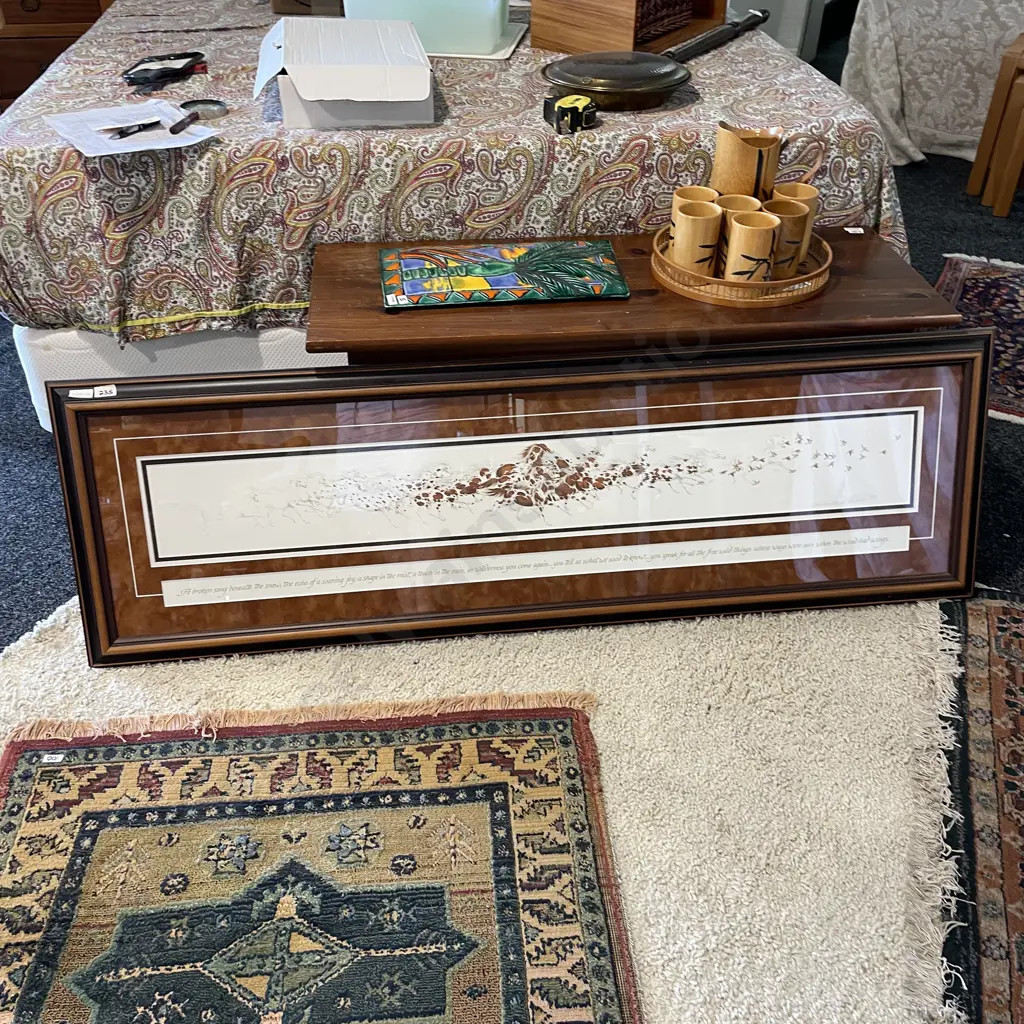 Large Framed Print by Bev Doolittle Titled "When the Wind Had Wings". NO 52,099/57,500 with Registration card etc Image 1++
