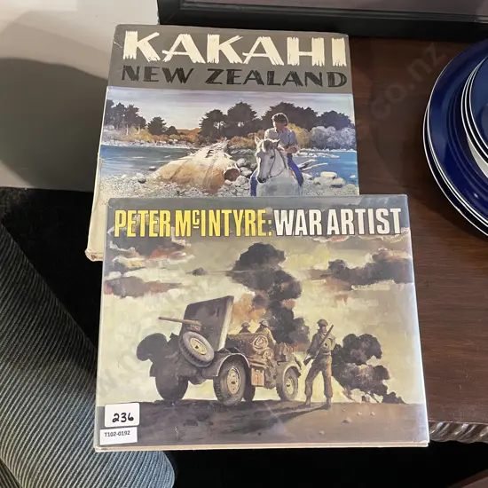 Two Peter McIntyre Books. War Artist and Kakahi New Zealand