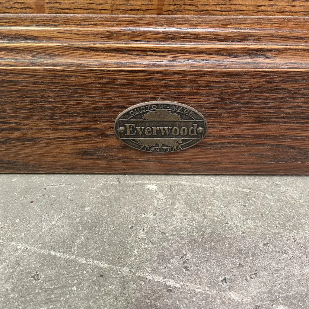 Everwood Solid Oak? Corner Unit. 4 door, lift down drawer. Slat Back. H170 D45 W77cm Image 1++