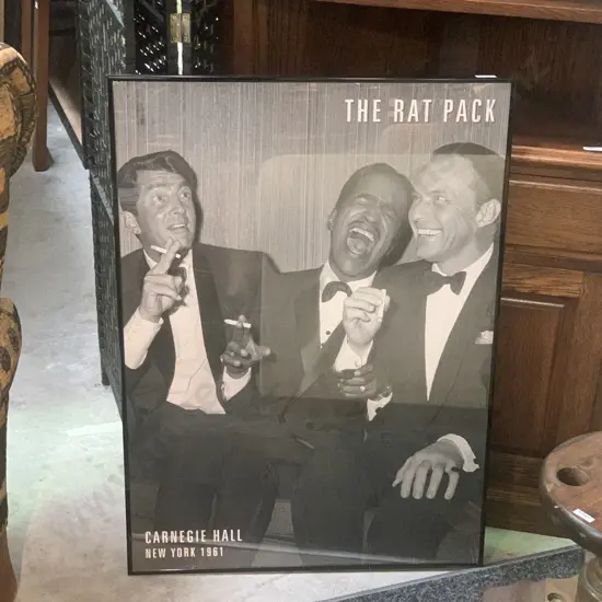 Framed Glazed Poster of the Rat Pack 870 x 620cm