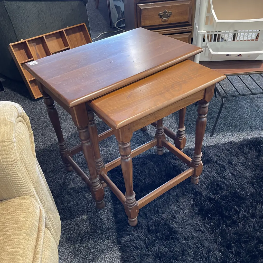 Nest of 2 Tables. Largest H62, 61 x 41cm Image 1++