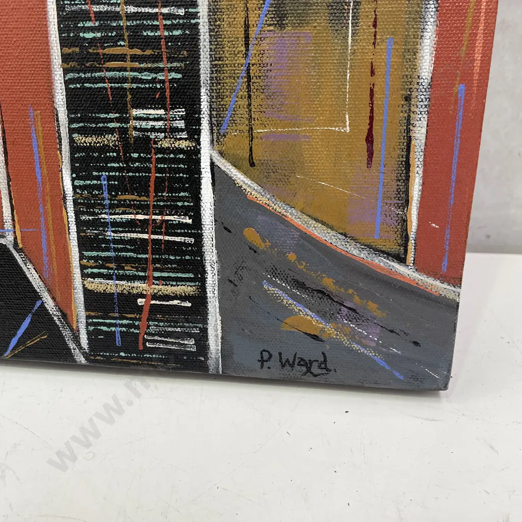 Original Canvas Artwork signed T Ward. 92 x 61cm Image 1++
