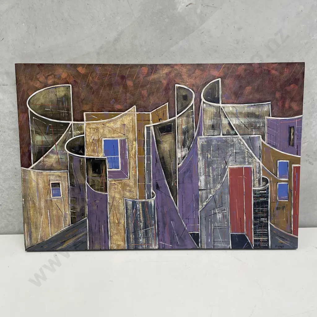 Original Canvas Artwork signed T Ward. 92 x 61cm Image 1++