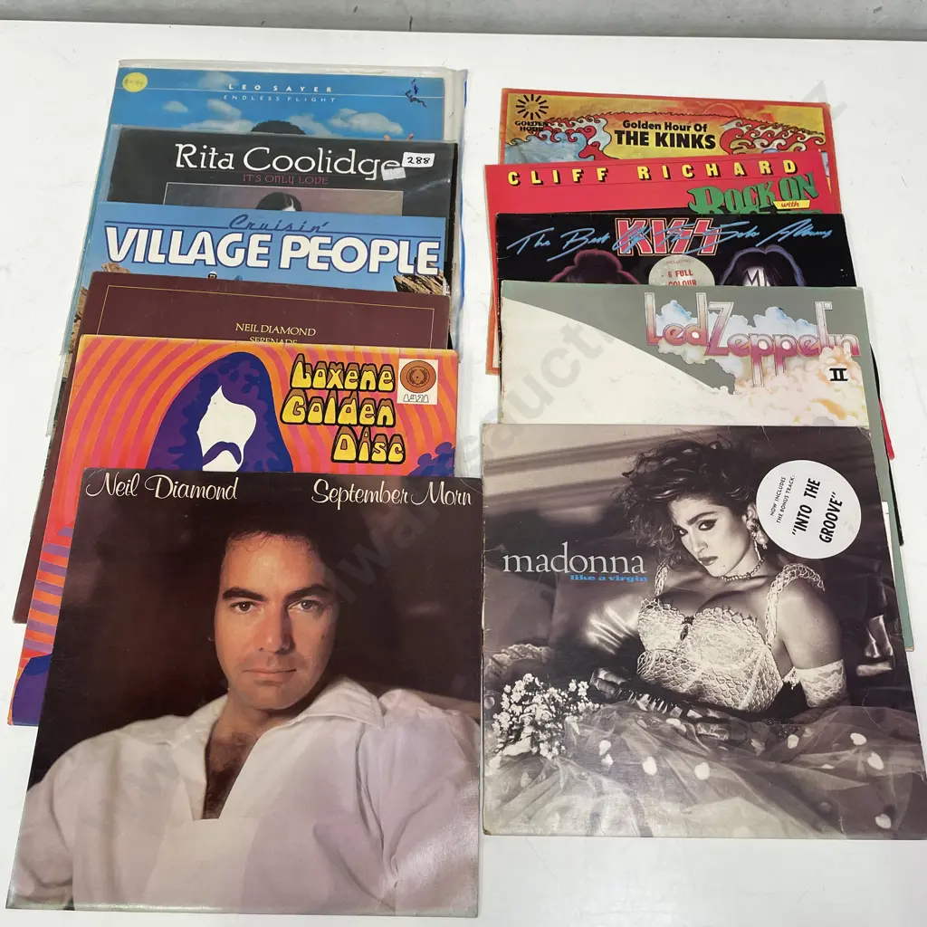 Assortment of LP's including Neil Diamond, Kiss, Village People etc Image 1++