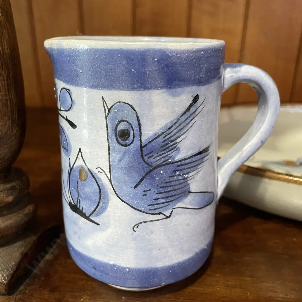 Studio Pottery items. Mexico. Hand Painted Bird Theme Image 1++