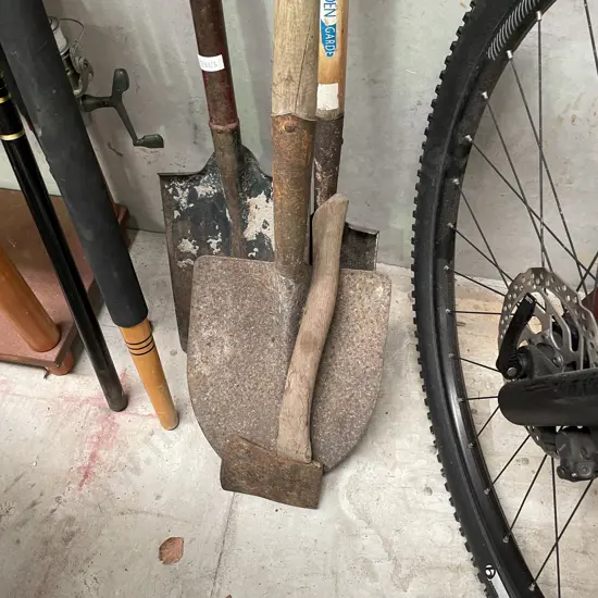 3 Shovels with Axe