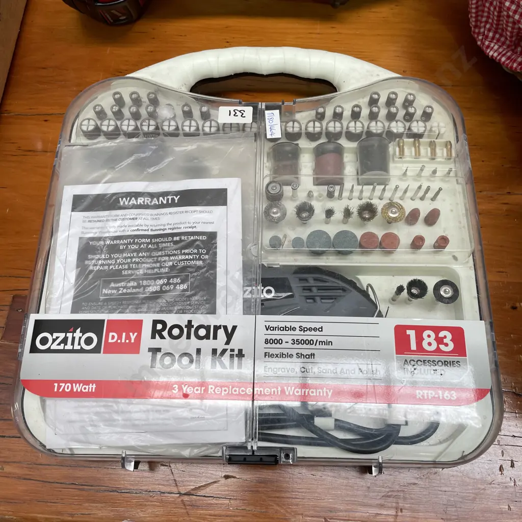 Ozito Cased Rotary Tool Kit Image 1++