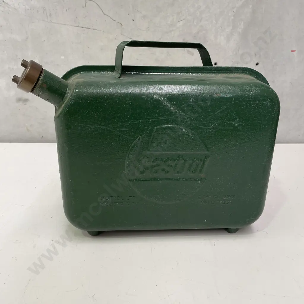 Vintage 9 litre Castrol Metal Gas Cannister Image 1++