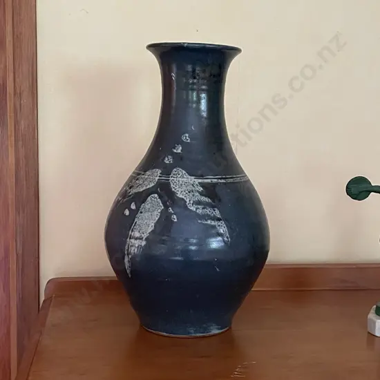 Stunning Art Pottery Vase. Signed. H33cm