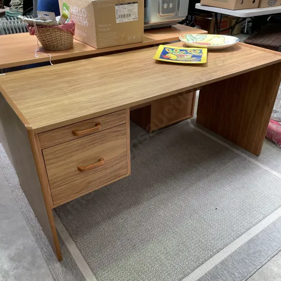 Wood Effect Office Desk - two drawer