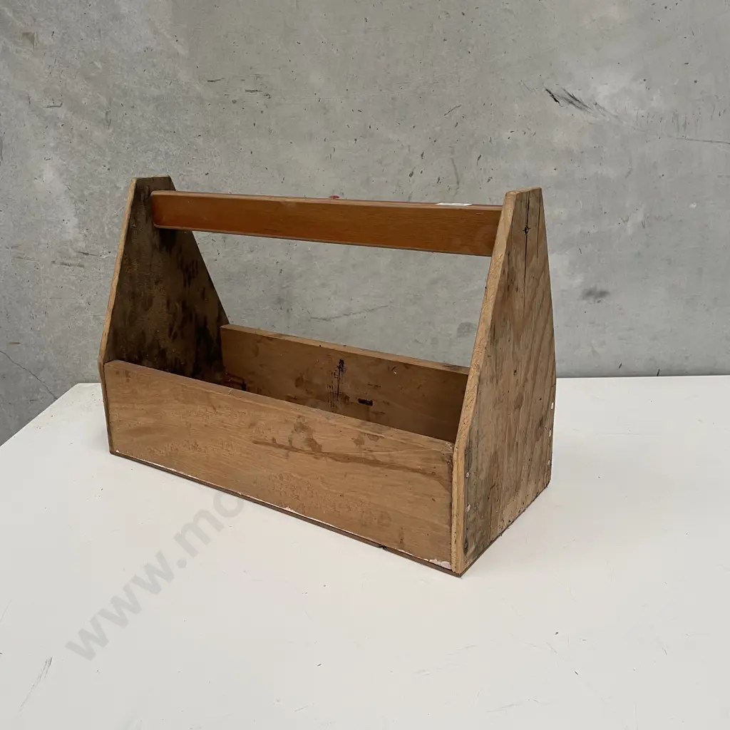 Vintage Wooden Tool Box Image 1++