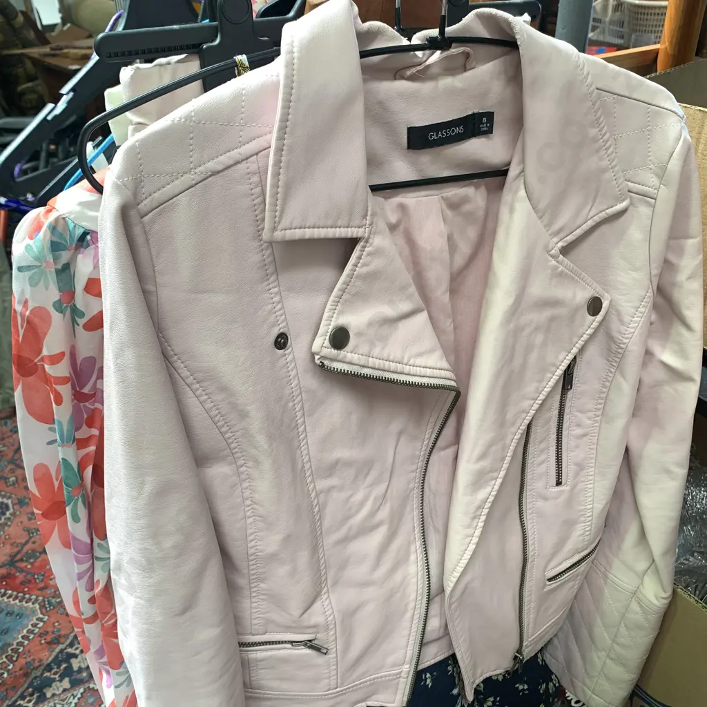 Selection of size 8-10 clothing, some new with tags, including clothes rack Image 1++