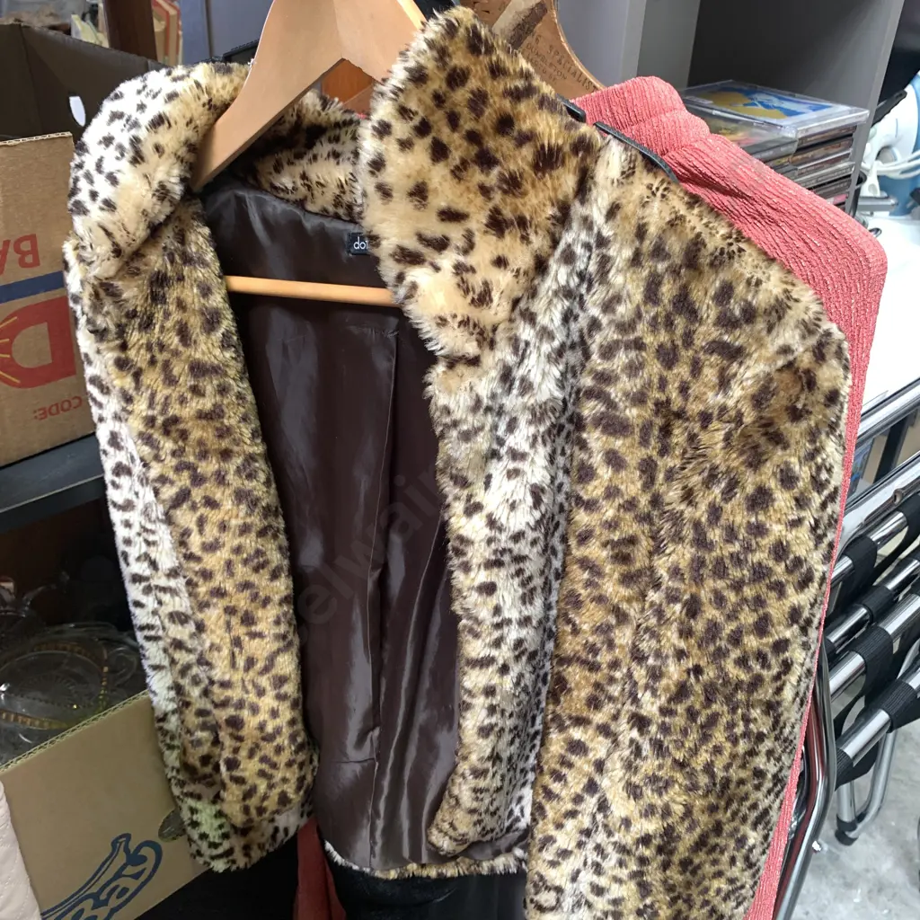 Selection of size 8-10 clothing, some new with tags, including clothes rack Image 1++
